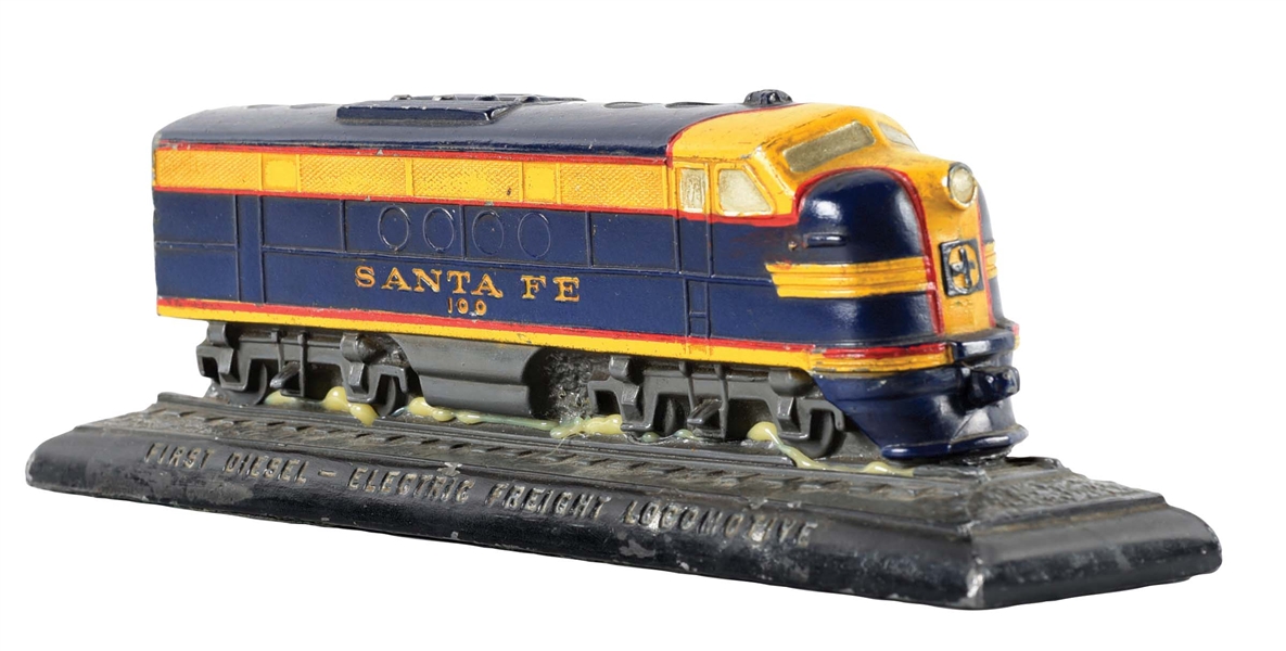 SANTA FE PROMOTIONAL LOCOMOTIVE PAPERWEIGHT.