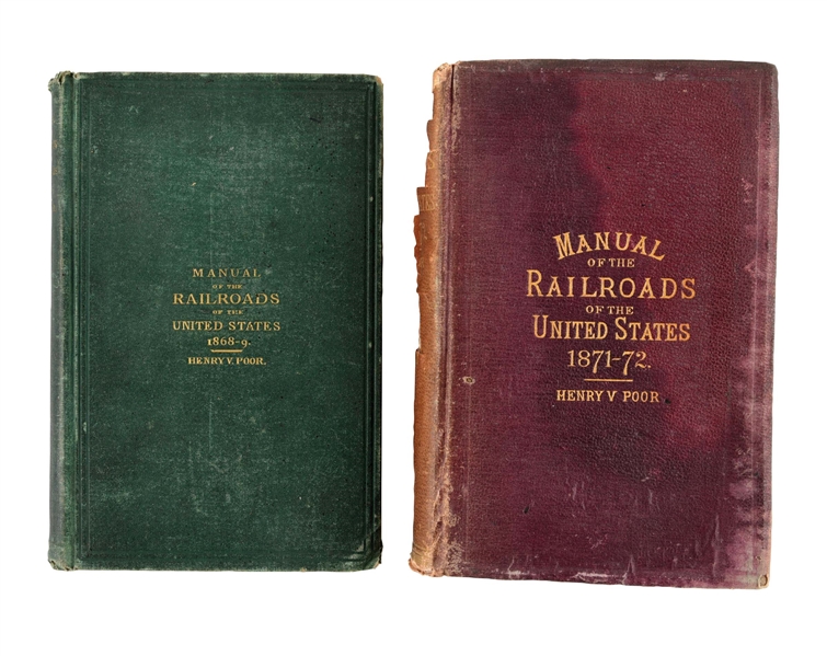 LOT OF 2: MANUAL OF RAILROADS OF THE UNITED STATES.
