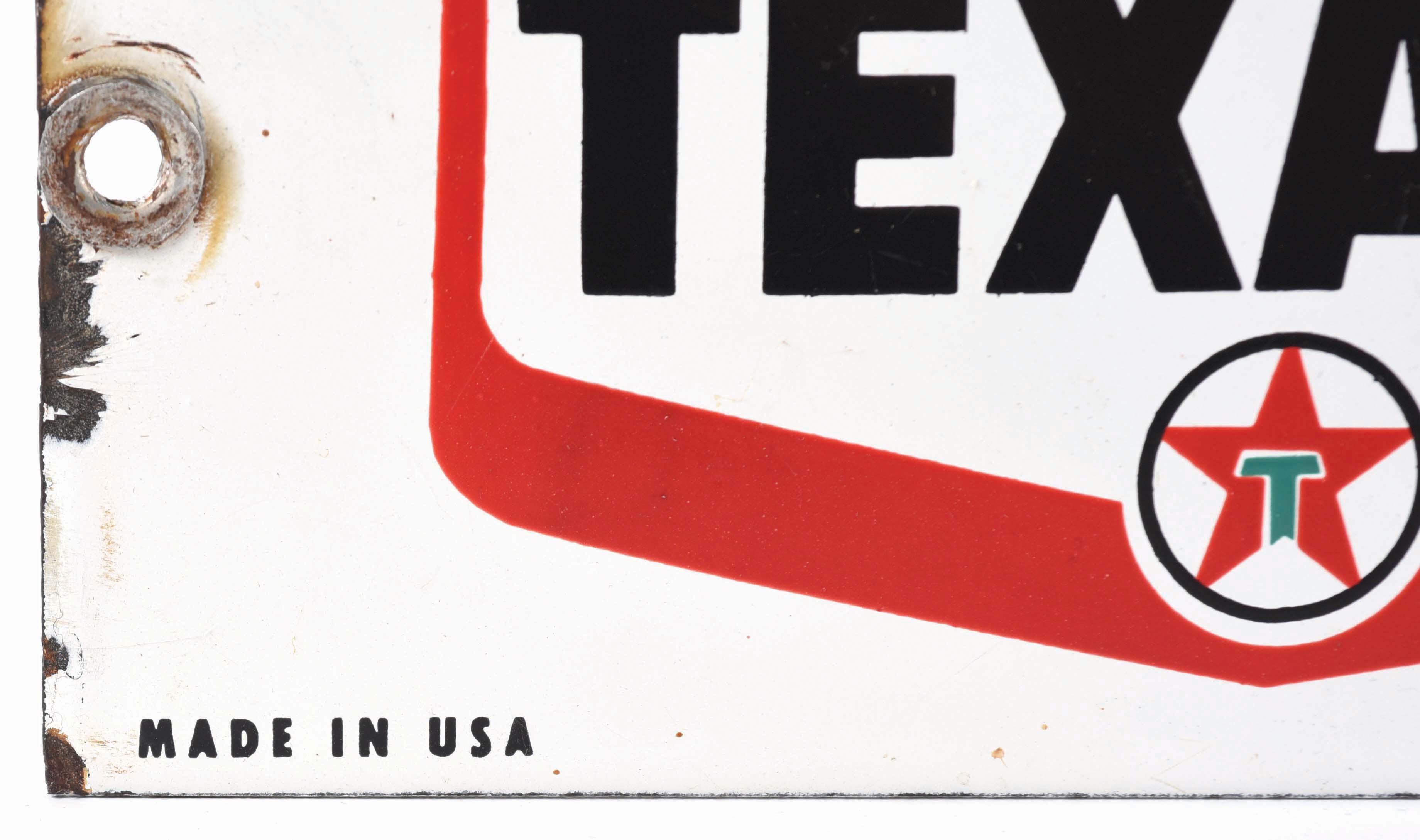Lot Detail - PORCELAIN TEXACO NO SMOKING SIGN.