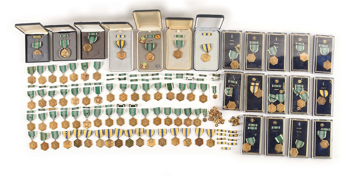 LARGE LOT OF US ARMY AND US AIR FORCE COMMENDATION MEDALS.