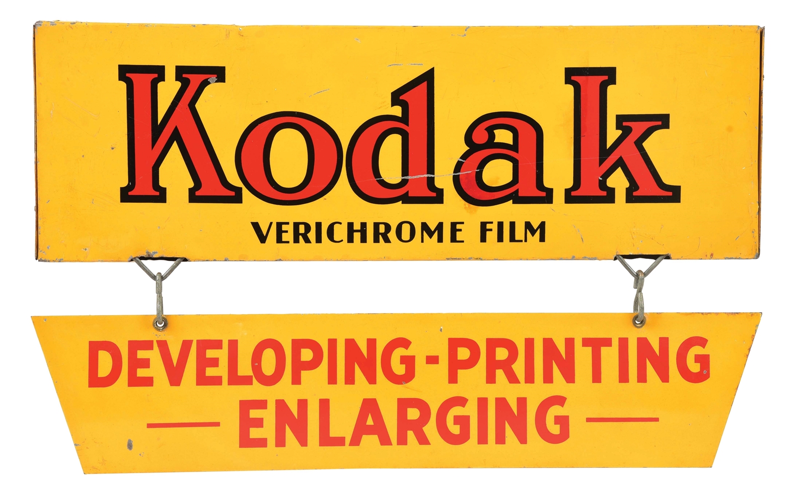 KODAK VERICHROME SAFETY FILM TIN DISPLAY BOX W/ SIGN.