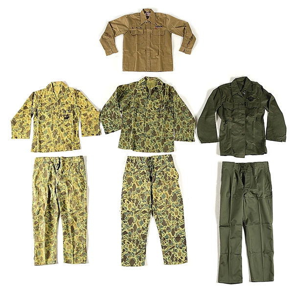 LOT OF ROK MARINE AND NAVY FATIGUES.
