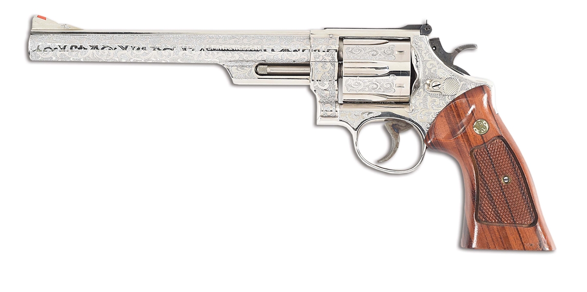 (M) ENGRAVED S&W 29-2 .44 MAGNUM DOUBLE ACTION REVOLVER WITH CASE.