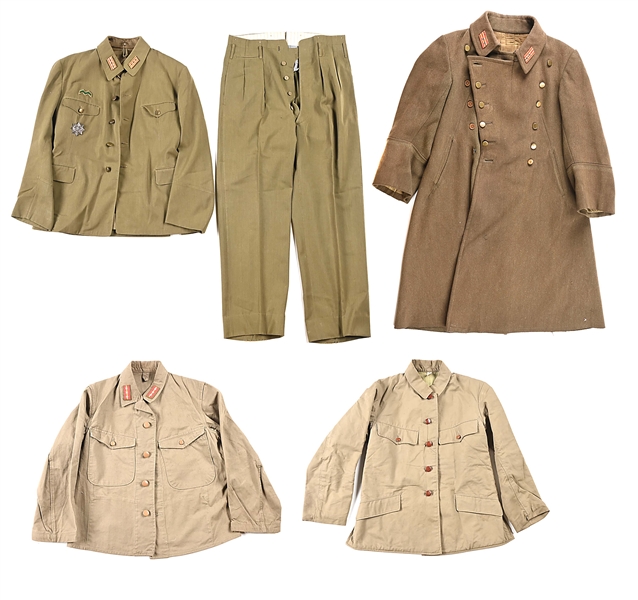 LOT OF 4: JAPANESE WWII UNIFORMS.