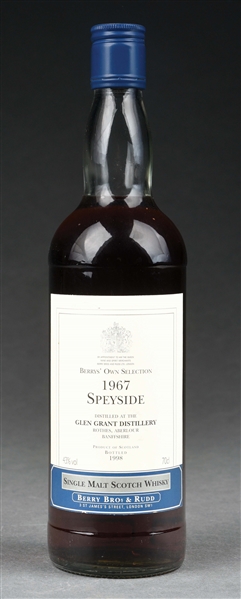 BERRYS OWN SELECTION SPEYSIDE GLEN GRANT DISTILLERY 1967