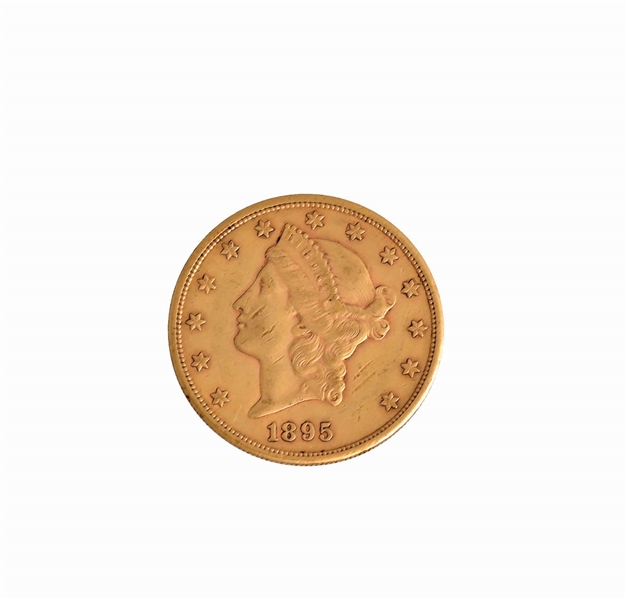 1895-S $20 GOLD LIBERTY, RAW XF