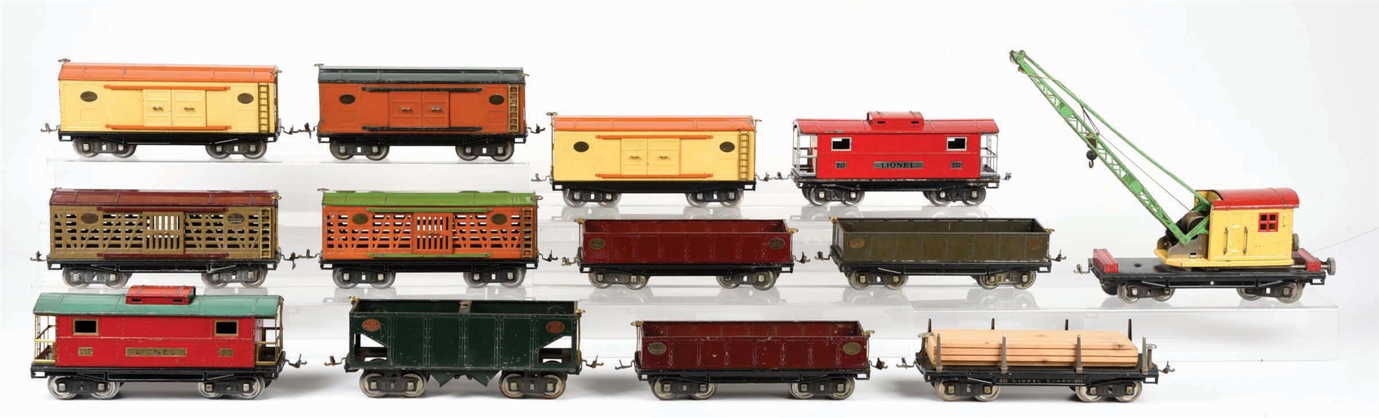 LOT OF 13: LIONEL STANDARD GAUGE FREIGHT CARS