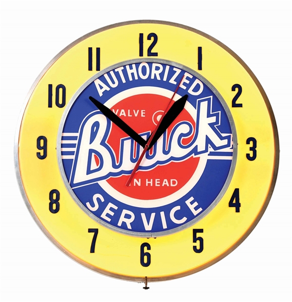 AUTHORIZED BUICK SERVICE LIGHT-UP CLOCK.