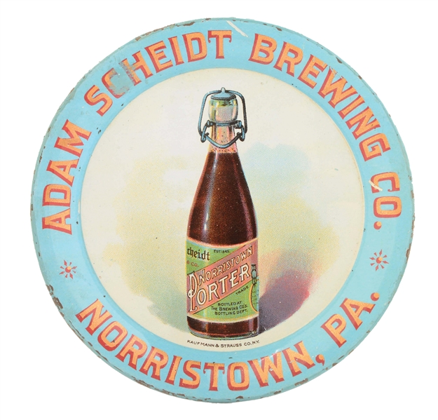 ADAM SCHEIDT BREWING CO. NORRISTOWN PORTER TIP TRAY.