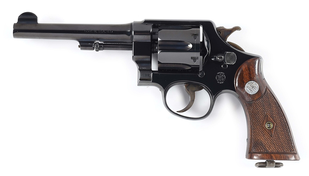 (C) RARE HIGH POLISH HIGH CONDITION SMITH & WESSON US ARMY MODEL DOUBLE ACTION REVOLVER.