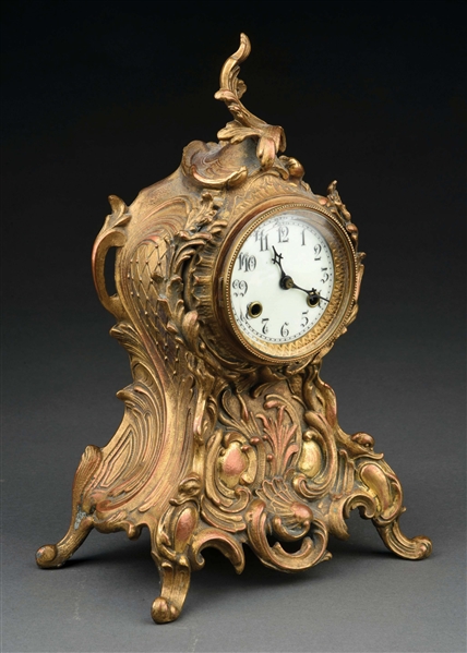 Lot Detail - ANTIQUE BRONZE WATERBURY MANTEL CLOCK