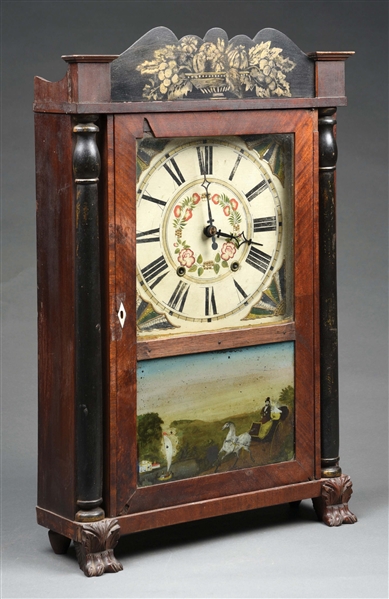 RILEY WHITING 30-HOUR TIME AND STRIKE SHELF CLOCK