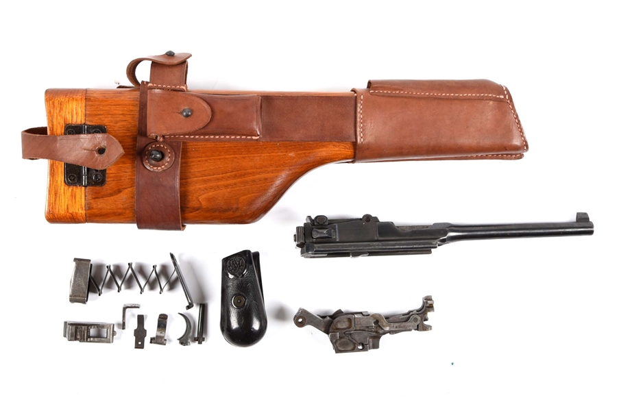 MAUSER C96 PARTS WITH STOCK HOLSTER.