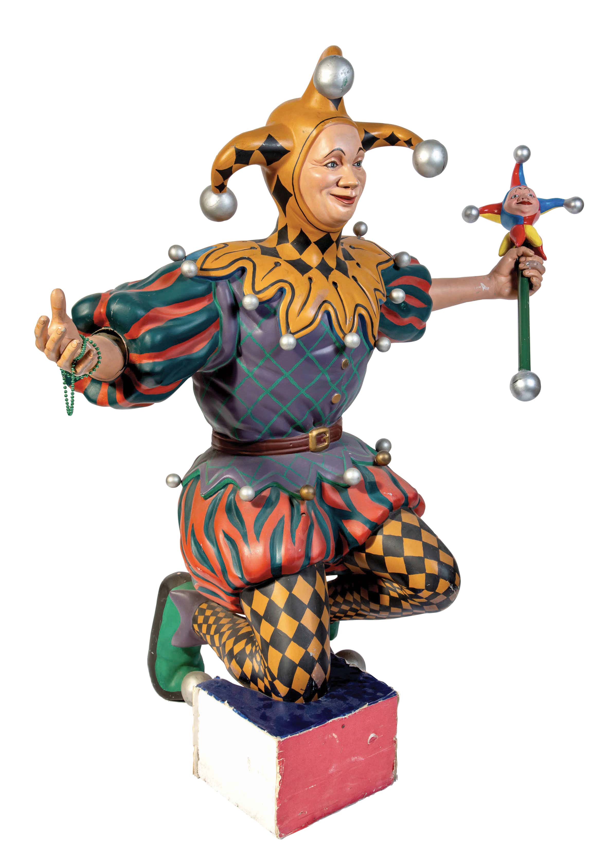 Lot Detail - Mardi Gras Jester Figure.