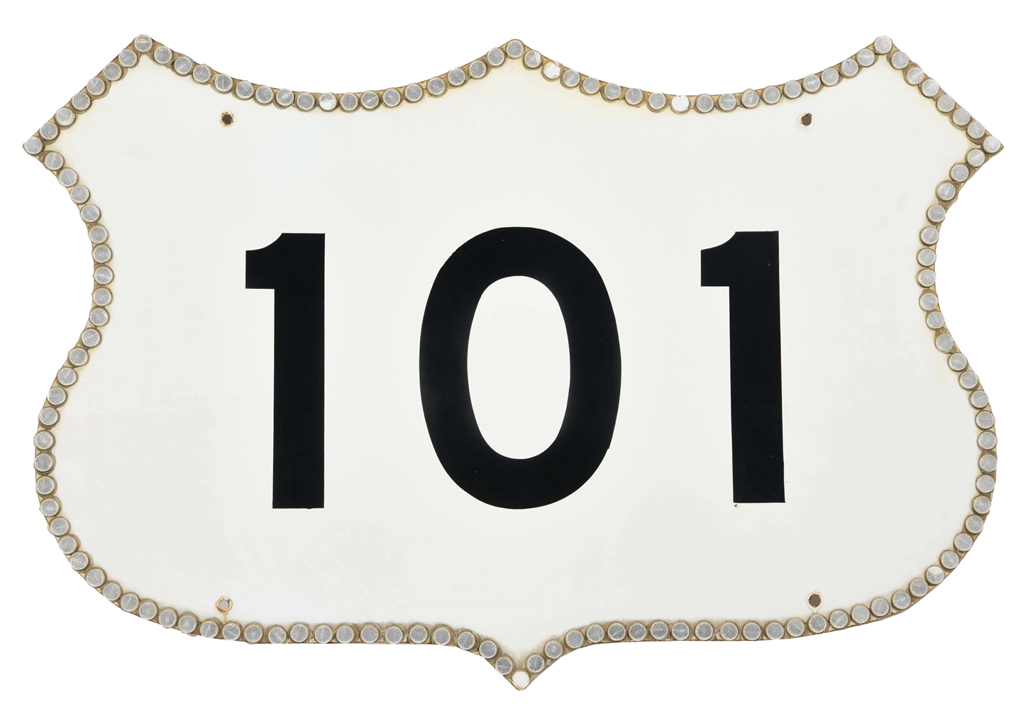 OUTSTANDING ROUTE 101 PORCELAIN SIGN.