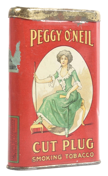 EXTREMELY RARE PEGGY ONEIL TOBACCO POCKET TIN.
