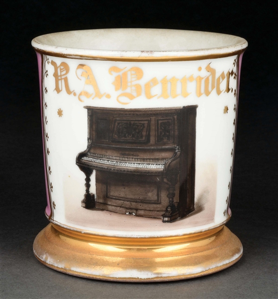 PIANO PLAYER SHAVING MUG.