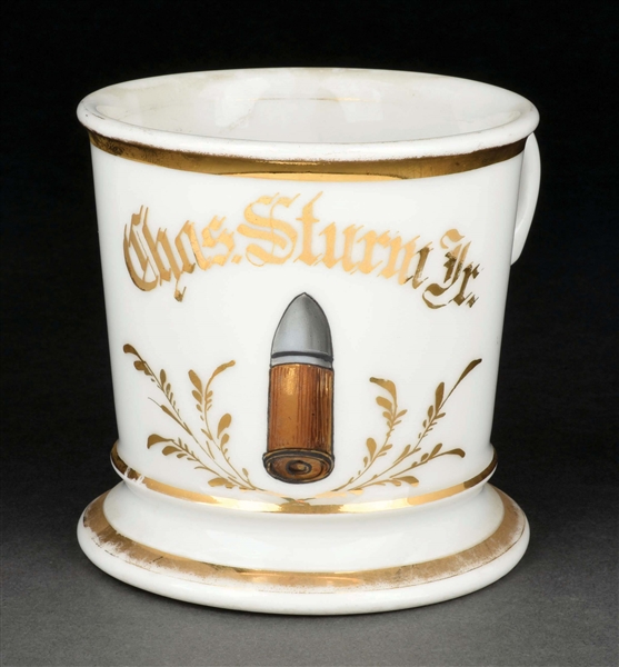 BULLET PRODUCER SHAVING MUG.