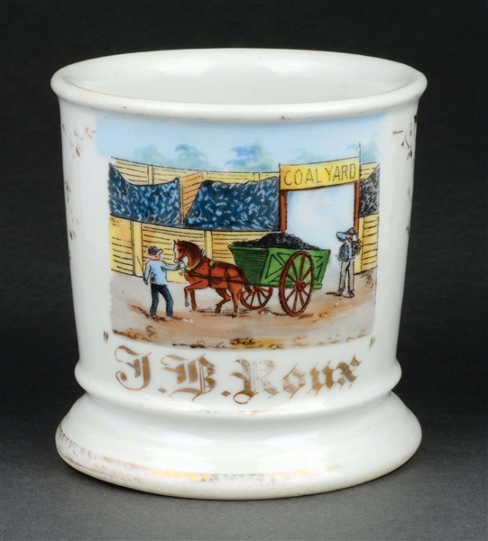 COAL YARD OPERATOR SHAVING MUG.