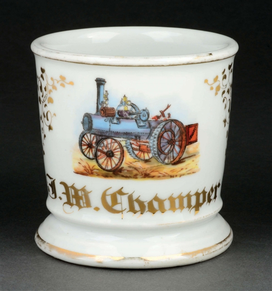 STEAM TRACTOR OPERATOR SHAVING MUG.