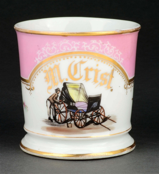 CARRIAGE PRODUCER SHAVING MUG.