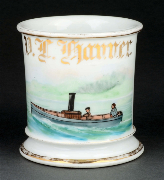 STEAMBOAT OPERATOR SHAVING MUG.