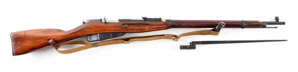 (C) EX DRAGOON IZHEVSK M91/30 BOLT ACTION RIFLE WITH BAYONET.