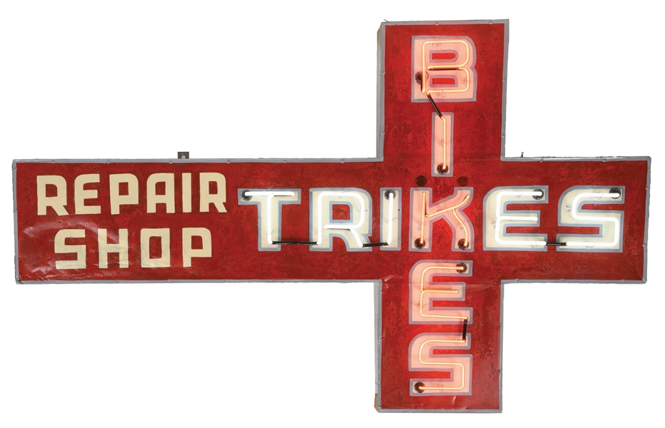 TRIKES & BIKES REPAIR SHOP NEON SIGN.