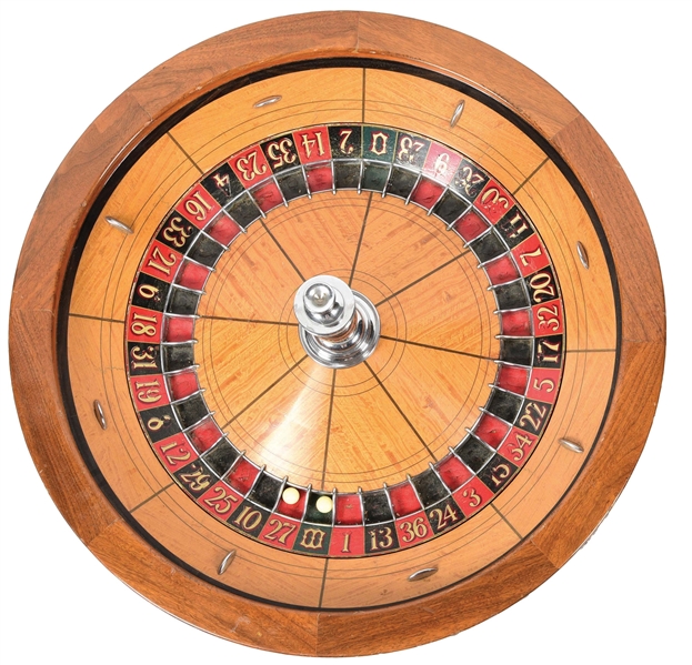 WALNUT ROULETTE WHEEL.