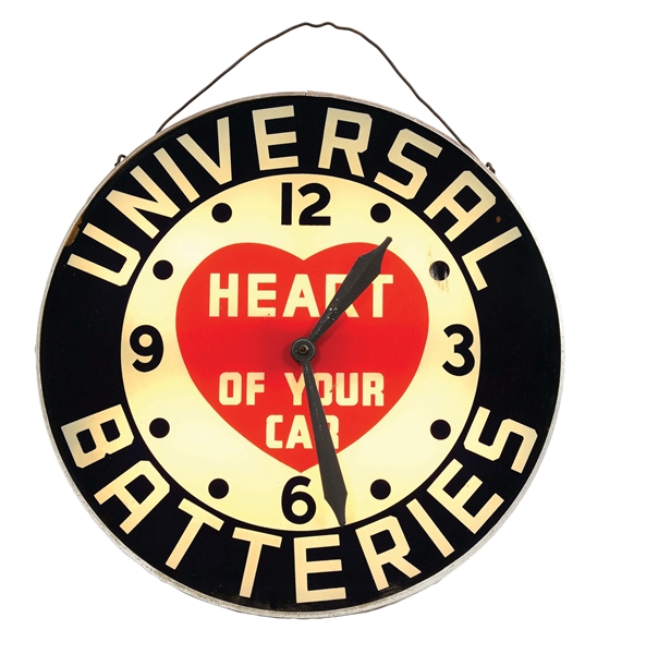 LIGHT-UP UNIVERSAL BATTERIES WALL CLOCK.