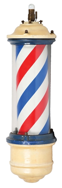 PORCELAIN THEO-KOCH BARBER POLE.