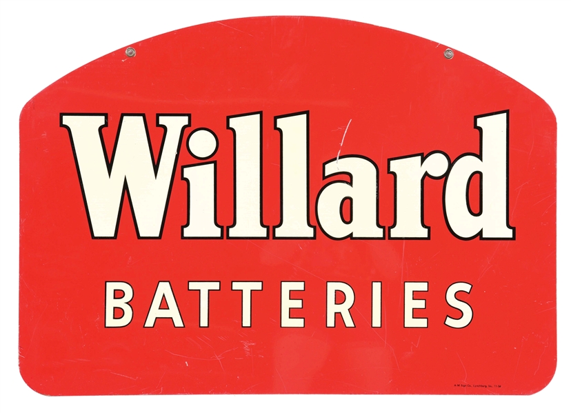 WILLARD BATTERIES TIN SIGN.