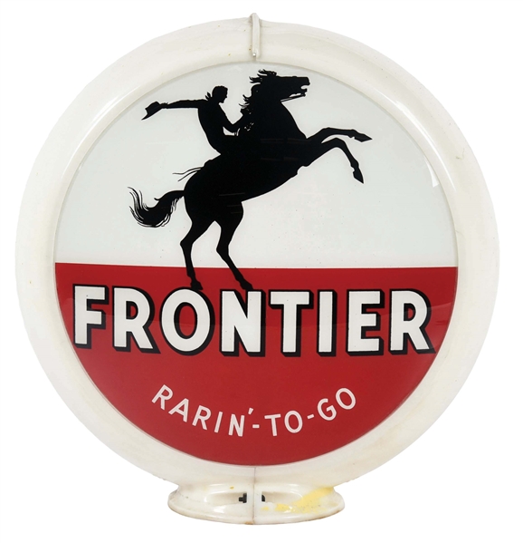 FRONTIER GASOLINE "RARIN TO GO" GLOBE.