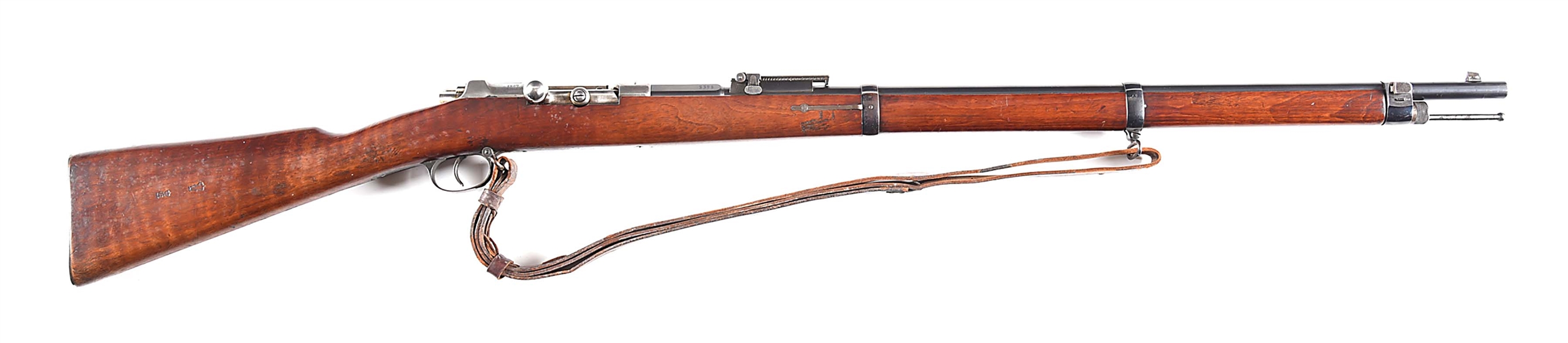 (A) ESPECIALLY FINE UNIT MARKED AMBERG GEWEHR 1871/74 MAUSER BOLT ACTION RIFLE.