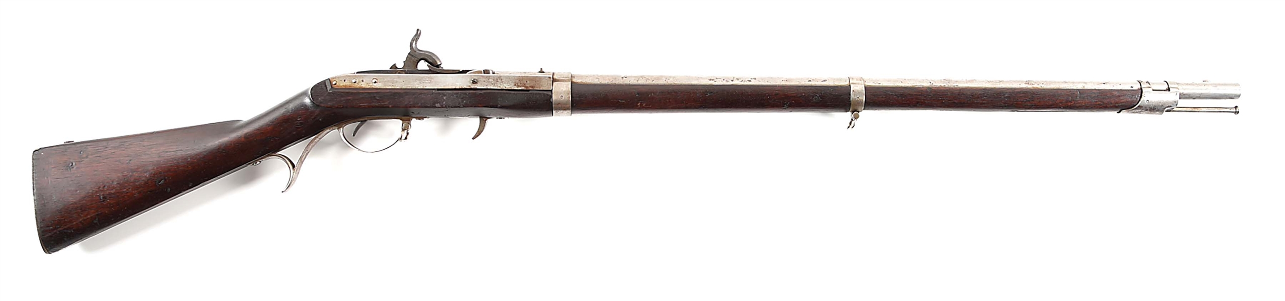 (A) FEDERAL ALTERED US HARPERS FERRY MODEL 1819 HALL BREECH LOADING RIFLE.