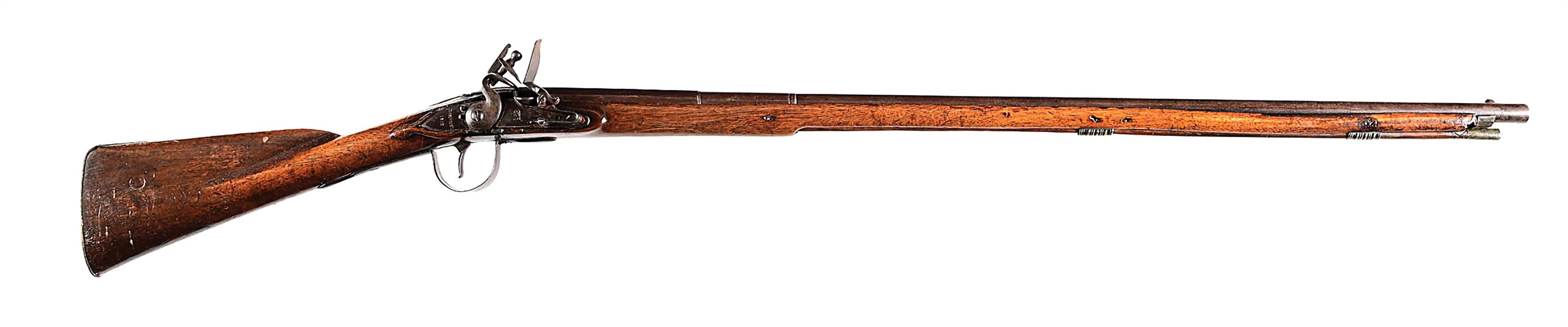 1812 DATED FLINTLOCK TRADE GUN BY BARNETT