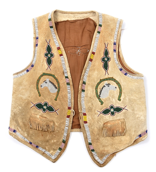 BEADED PICTORIAL VEST