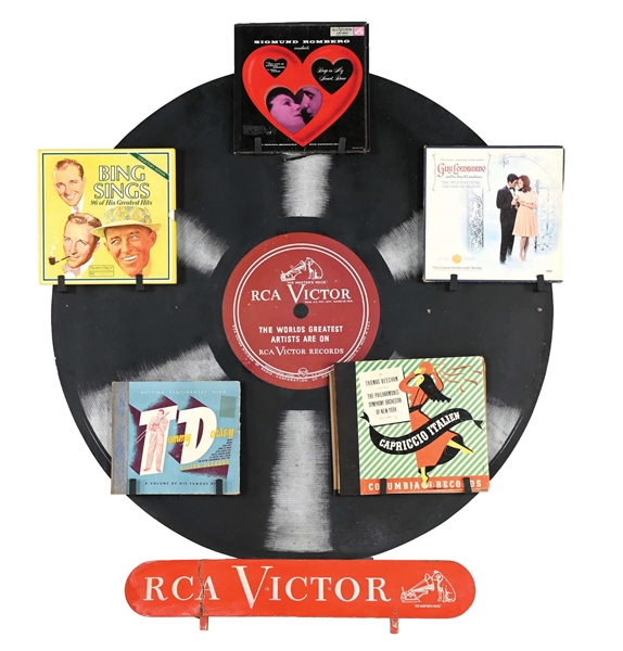 RCA VICTOR RECORD STORE WINDOW DISPLAY FOR RECORDS.