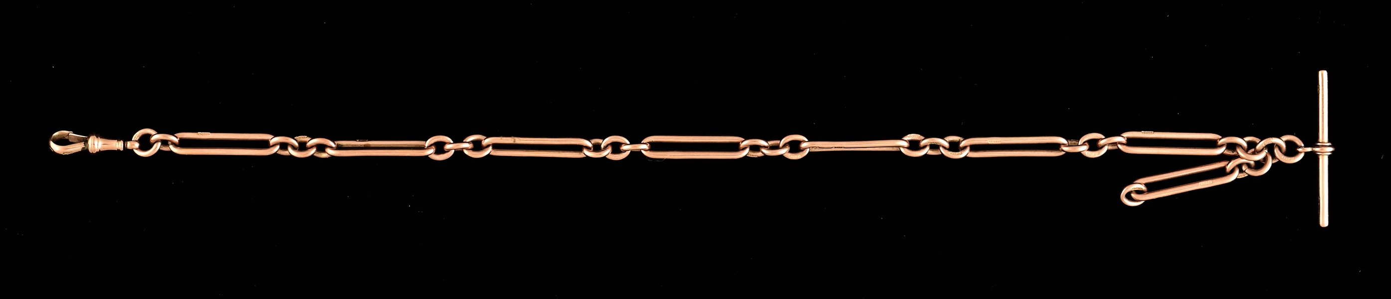 9K PINK GOLD POCKET WATCH CHAIN