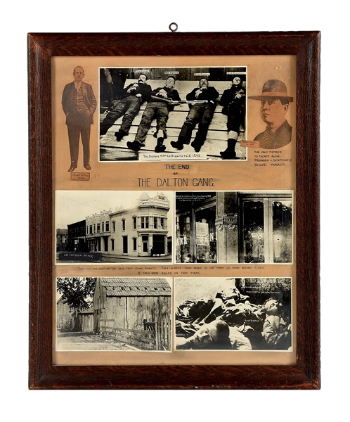 FRAMED PHOTOGRAPHS OF THE DALTON GANG