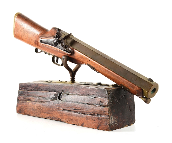 (A) CONTEMPORARY T. FRENCH FLINTLOCK WALL GUN.