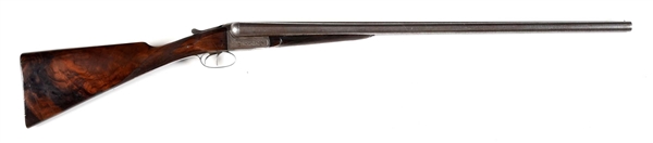 (A) STEPHEN GRANT 12 BORE SIDE BY SIDE SHOTGUN.