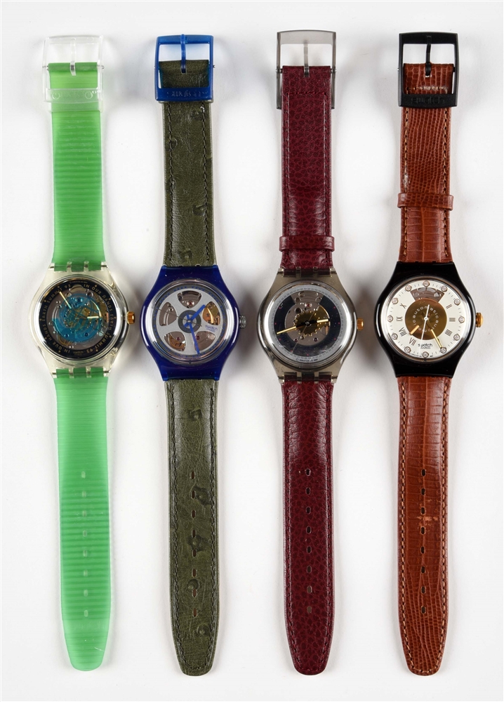 LOT OF 4: AUTOMATIC SWATCHES.