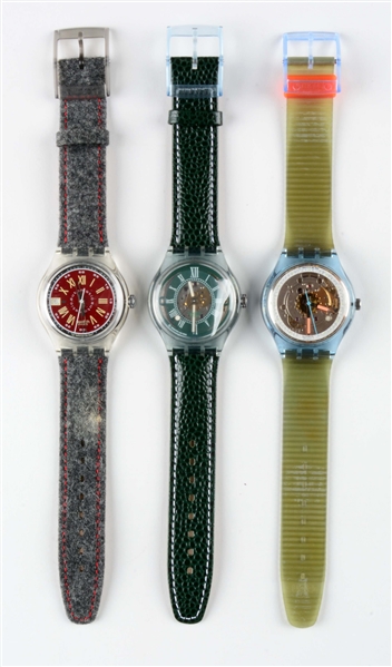 LOT OF 3: AUTOMATIC SWATCHES.