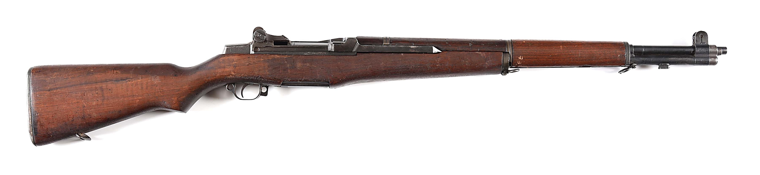 (C) EARLY WINCHESTER M1 GARAND SEMI-AUTOMATIC RIFLE.