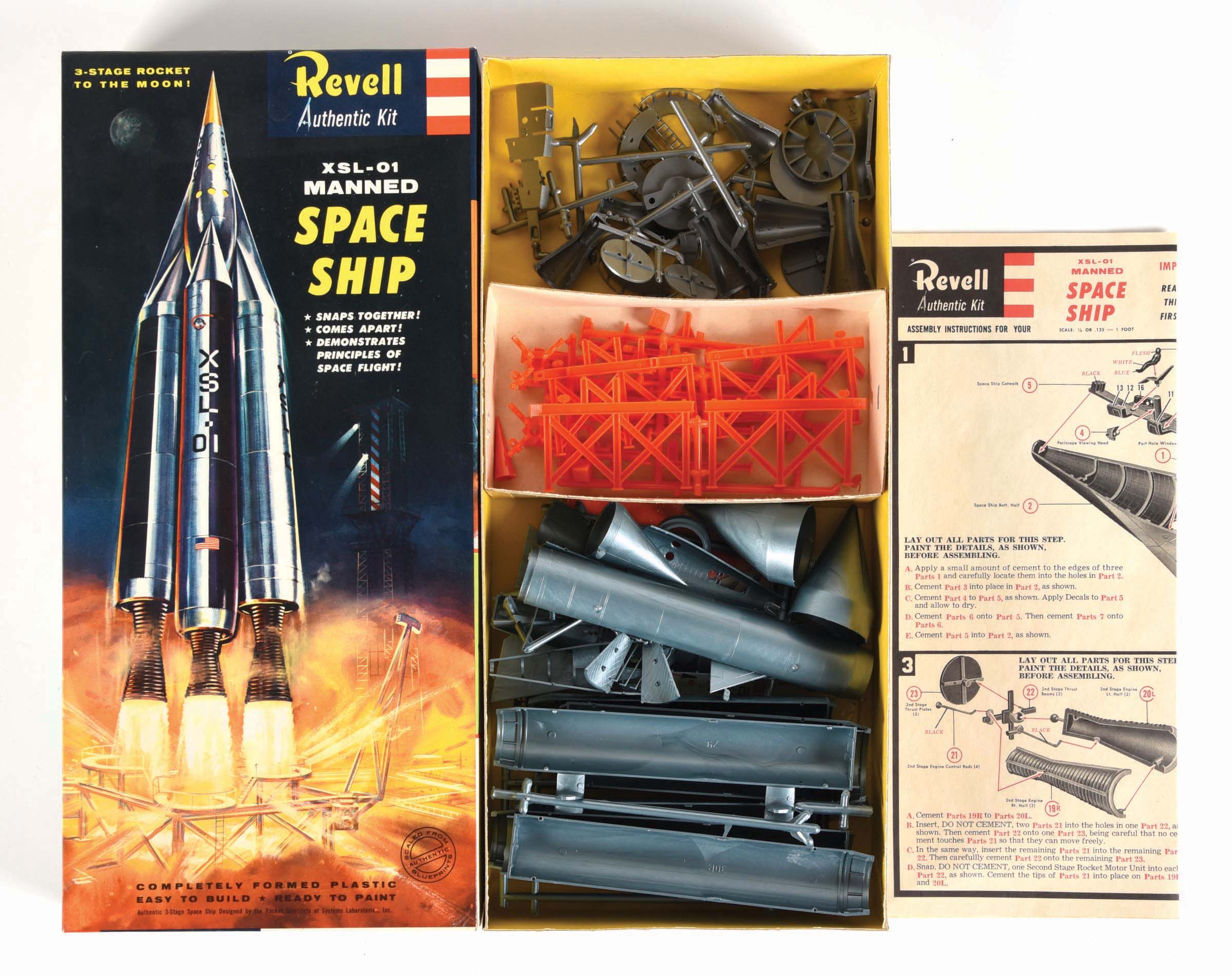 Lot Detail - REVELL VINTAGE XSL-01 MANNED SPACESHIP MODEL KIT