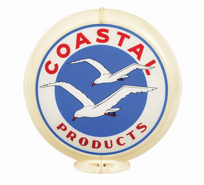 COSTAL PRODUCTS SINGLE 13.5" GLOBE LENS W/ SEAGULL GRAPHIC ON CAPCO BODY. 