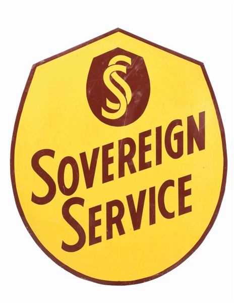 SOVEREIGN SERVICE TIN SIGN.