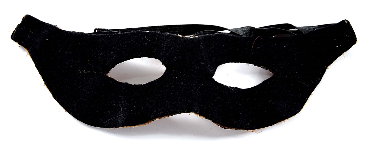 Lone Mask Lot Detail - A LONE RANGER SCREEN WORN OUTFIT & MASK