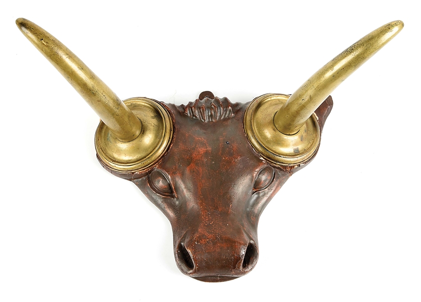 BULL HEAD WALL RACK DECORATION 